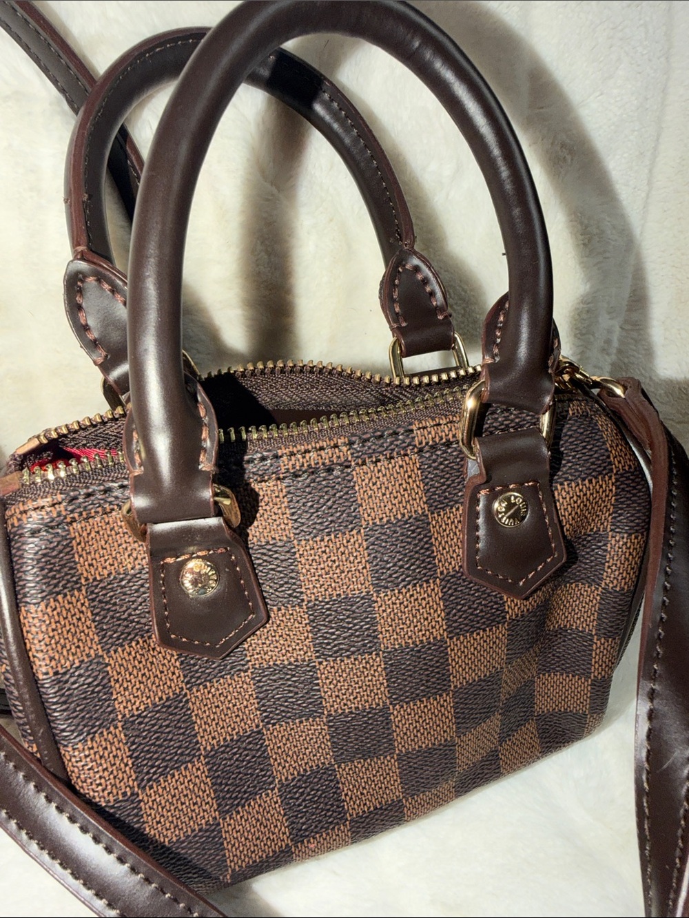 Louis Vuitton Damier Ebene Mini Accessories Bag M61252 Authentic
